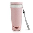 Copo Liso com alca e Tampa 300 ml Rosa Jacki Design