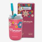 Copo neo c/canudo 300ml amigas floral