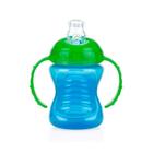 Copo Nuby com alça e super bico de silicone 240ml azul - Nûby