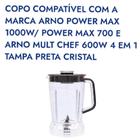 copo para liquidificador Arno Power max 1000W / power max 700W / arno mult chefe 600W 4 em 1 (1714)