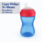 Copo Philips Avent My Grippy 300ml Azul/Vermelho  Bico Macio de Silicone 9 Meses  by BSMIX