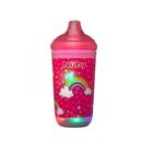 Copo pisca-pisca com bico rigido 300ml rosa cajovil