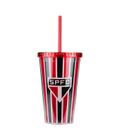 Copo Plástico Canudo 450ml - SPFC