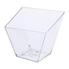 Copo Quadratto de Acrílico Cristal 40ml 10 Unidades Prafesta
