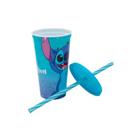 Copo refri com canudo stitch 500 ml