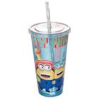 Copo Refrigerante com Canudo Meu Malvado Favorito 500 ml Minions Plasutil