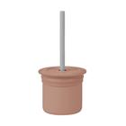 Copo Snack com Canudo Silicone Sip + Snack Brown e Grey - Minikoioi