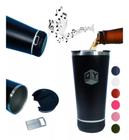 Copo Termico 420ml Caixa Som Bluetooth Tampa Abridor Cerveja