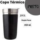 Copo Térmico 450 ml Aço Inox Parede Dupla 450ml Com Tampa - Weeze cb 2348