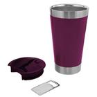 Copo Térmico Abridor 473ml Roxo - AQUILAE