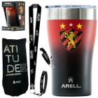 Copo Térmico Arell Tulip Pint Oficial do Sport Recife Inox com Kit