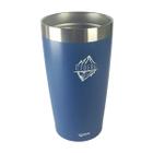 Copo Termico Cerveja Café Sem Tampa Inox Parede Dupla 600ml Azul Cinza Iceberg Yangzi Premium Original