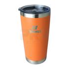 Copo Térmico com Tampa Brimex Inox 600ml Chopp, Cerveja ou Café Várias Cores + Gravação Personalizada Com Seu Nome - Malu Metais