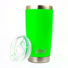 Copo Térmico com Tampa e Abridor 591ml Verde Neon - Aco inoxidavel - OT-AN591 - OBA TERMIC