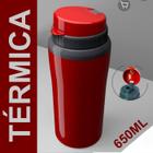 Copo termico com tampa liquidos quentes frios 650ml prático e leve