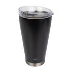 Copo Térmico de Cerveja Bebidas Inox Preto 700ml Com Abridor Frio até 26Hrs MOR