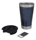 Copo Térmico De Cerveja Inox 500 Ml Azul - Em Casa Tem