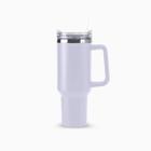 Copo Térmico Grande 1200 Ml Canudo Parede Dupla - BRANCO - Genérico