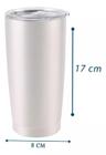 Copo Térmico Grande - 600Ml -Rose - C/Tampa Dolce Home