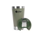 Copo Térmico Inox 473ml Abridor De Cerveja Com Tampa Original AIKER AK-5007
