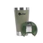 Copo Térmico Inox 473ml Abridor De Cerveja Com Tampa Original AIKER AK-5007