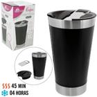 Copo termico inox c/ abridor cerveja preto 500ml - CASA TEM