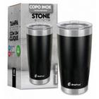 Copo termico inox chopp parede dupla vacuo com tampa preto - PDV