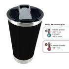 Copo Térmico Inox de Cerveja Café Chá Com Tampa Conservável Frio ou Quente 473ml 030