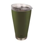 Copo Térmico Para Cerveja Verde 700ml Em Aço Inox Mor 8048