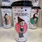 Copo Térmico Parede Dupla Funny com tampa Tema Signos 480ml Loop