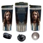 Copo Térmico Personalizado Jesus Cristo Cruz 450Ml Inox.