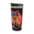 Copo Térmico Pet Lover Skate Dog 450 Ml Inox