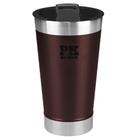 Copo Térmico PK FOR DRINK Vermelho Vinho C/ Tampa e Abridor 473ml