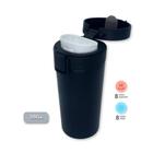 Copo Térmico Preto Aço Inox com Filtro 380ml Tampa Click