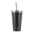Copo Térmico Preto Com Canudo 570Ml Kouda