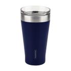 Copo Térmico Tramontina Exata em Aço Inox Azul com Tampa 550 ml