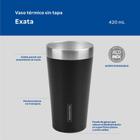 Copo Térmico Tramontina Exata em Aço Inox Preto sem Tampa 420 ml