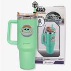 Copo Térmico Tumbler Baby Yoda Com Pingente Canudo Zona Criativa Canecão