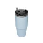 Copo térmico Wolff Parede dupla Slimterm e canudo Azul 590ML