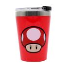 Copo Viagem Snap Cogumelo Vermelho Oficial 300 ml Geek