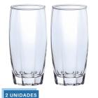 Copo Vidro 370ml Florence Glamour kit com 2 Transparente