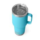 Copo YETI Rambler 1L com Alça e Tampa de Palha - Azul Recife