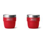 Copo YETI Rambler empilhável de 120 ml em aço inoxidável, pacote com 2 unidades vermelhas