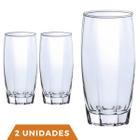 Copos de Vidro Jogo com 2 Florence 370ml Transparente Luxo