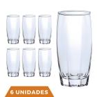 Copos de Vidro Jogo com 6 Florence 370ml Transparente Luxo - CRISTAR