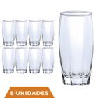 Copos de Vidro Jogo com 8 Florence 370ml Transparente Luxo