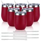 Copos de Vinho de Aço Inoxidável Lifecapido 350ml - Pacote com 6