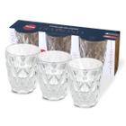 Copos Vidro Diamond 280ml Conjunto 3 Peças - Dolce Home