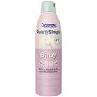 Coppertone Puro e Simples Baby Sunscreen Spray SPF 50, Protetor Solar Mineral de Óxido de Zinco para Bebês, Protetor Solar Infantil, Resistente à Água, Protetor Solar SPF 50 De Amplo Espectro, 5 Oz Spray Protetor Solar