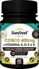 COQ10 400mg + Vit. A, D, E e K 700mg 60 Cápsulas - Sunfood